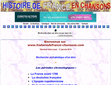 Tablet Screenshot of histoiredefrance-chansons.com